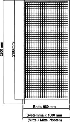 Produktbild TTS Wand Element 300mm grau Trennw.-Syst.Vario bild 2