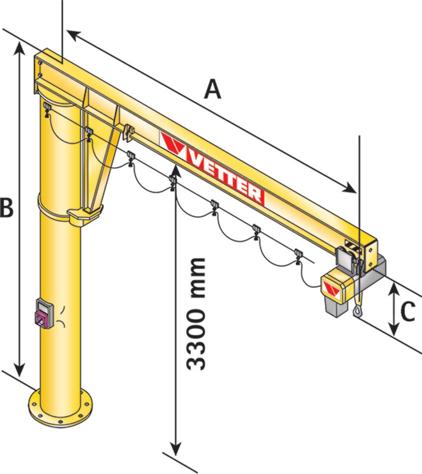 Produktbild Vetter Säulenschwenkkran M 360 1000 kg 3000 mm bild 2