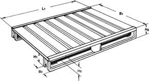 Produktbild Hesonwerk Stahlflachpalette,lack. 2t, 1000x800x125mm bild 2
