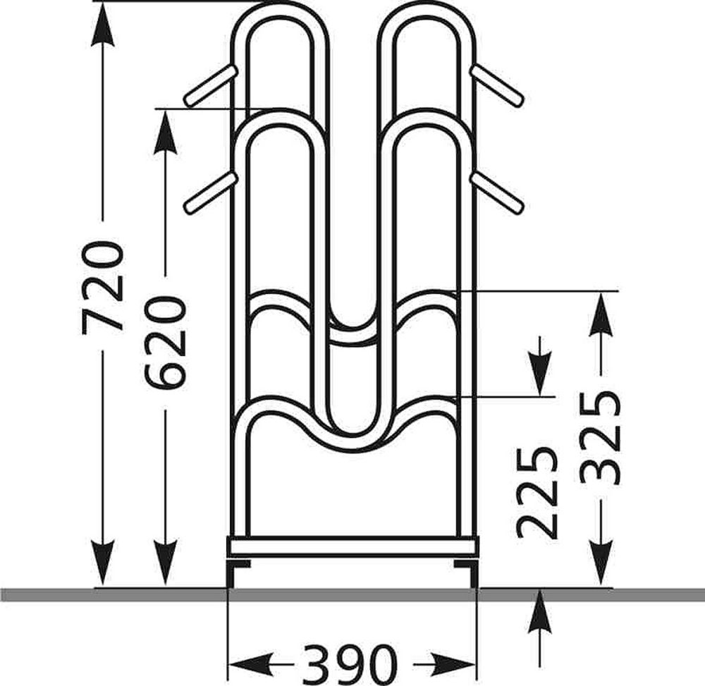 Produktbild Wsm Fahrradständer Standparker zweiseitig L1750mm 10EP vzk. zerlegt