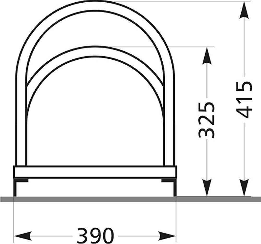 Produktbild Wsm Fahrradständer Bogenparker zweiseitig L 2100mm,12EP,vzk.,zerlegt bild 3