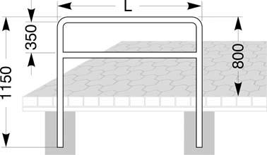 Produktbild WSM Fahrrad-Anlehnbügel 9200,L1000mm,Edelst,z.Auf bild 2
