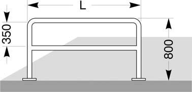 Produktbild Wsm Fahrradständer Fahrrad Anlehnbügel 9200, L1000mm,vzk.,z.Aufd bild 2
