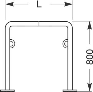 Produktbild WSM Fahrrad-Anlehnbüge TRUST,L1250mm,vzk.,z.Einb bild 2