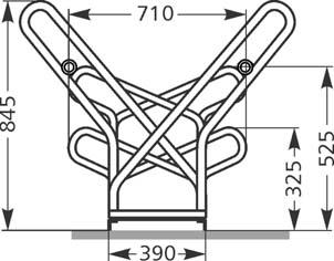 Produktbild WSM Anlehnparker, zweiseitig L3240mm, 12EP, vzk., zerlegt