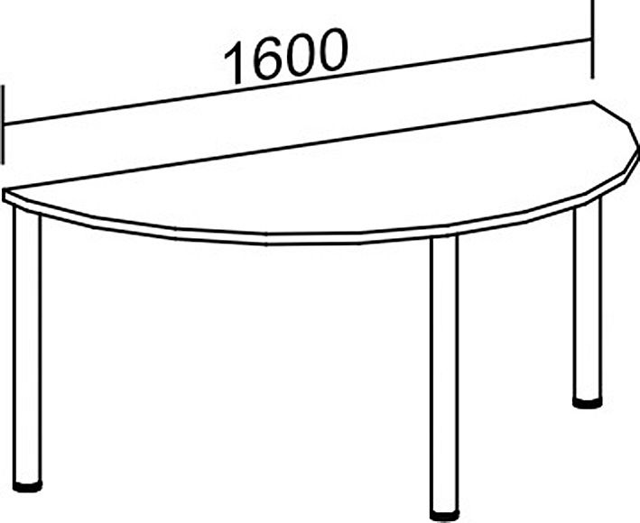 Produktbild Geramöbel Konferenztisch Halbkreis 1600x800 Buche bild 1