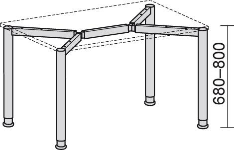 Produktbild Geramöbel PC-Schreibtisch 135G r Nu2166x800/1130,680-800 bild 4