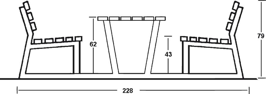Produktbild Lignit Bank Tisch Bank Hartholz lackiert bild 2