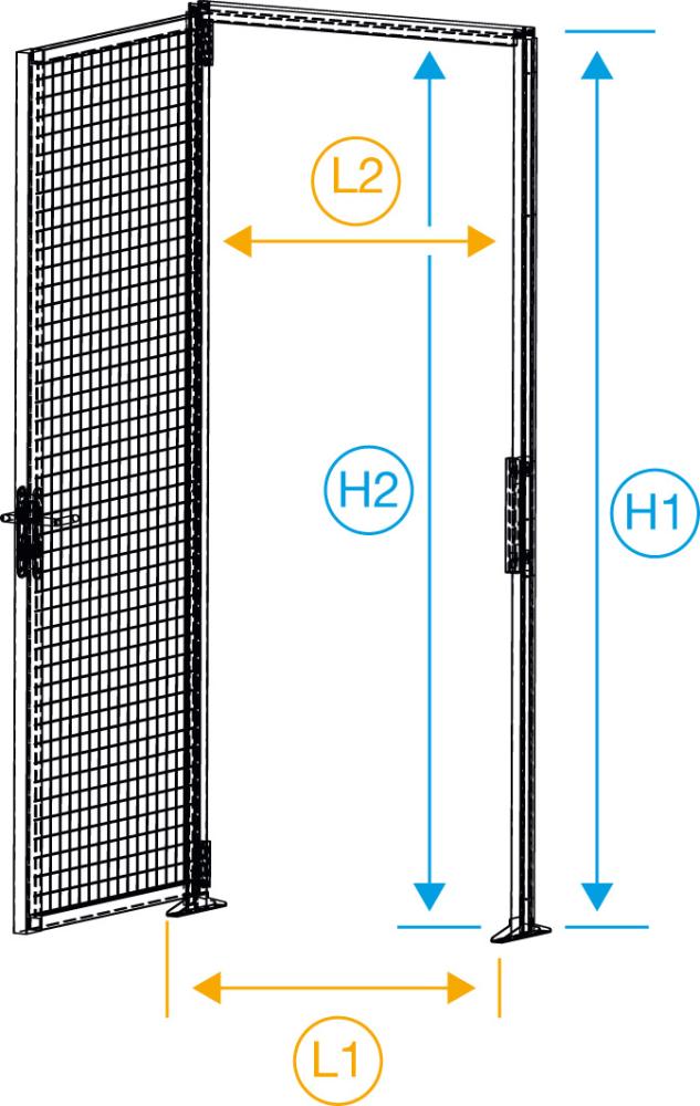 Produktbild Manorga Gitterflügeltür 2200x3000 Ral7024