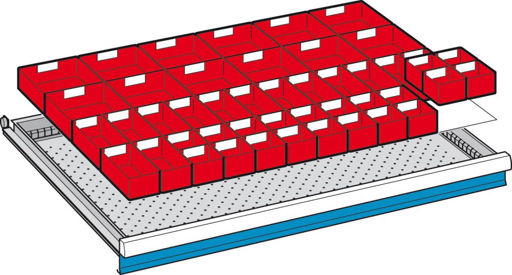 Produktbild LISTA Einsatzkästen FH 50 54x36E, 46tlg.