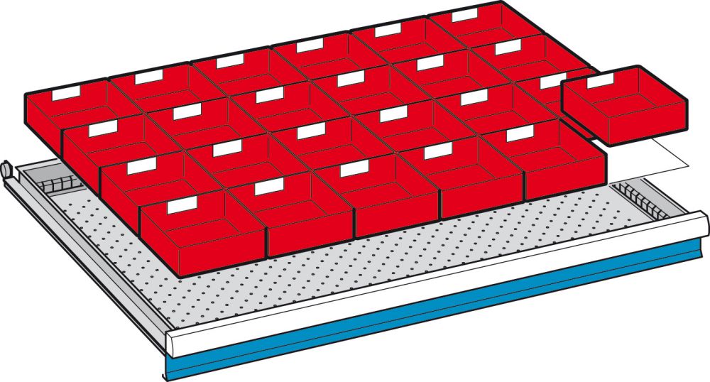 Produktbild LISTA Einsatzkästen FH 100 54x36E, 24tlg.