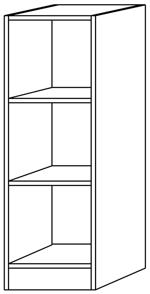 Produktbild Hammerbacher Regal 2FB grau 40x40x127 cm