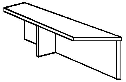Produktbild Hammerbacher Thekenaufsatz grau 90 Grad bild 2