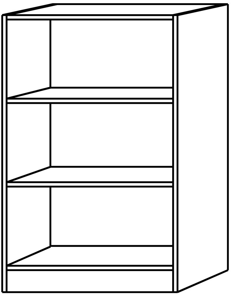 Produktbild Hammerbacher Regal 2FB Ahorn 80x40x127 cm bild 1