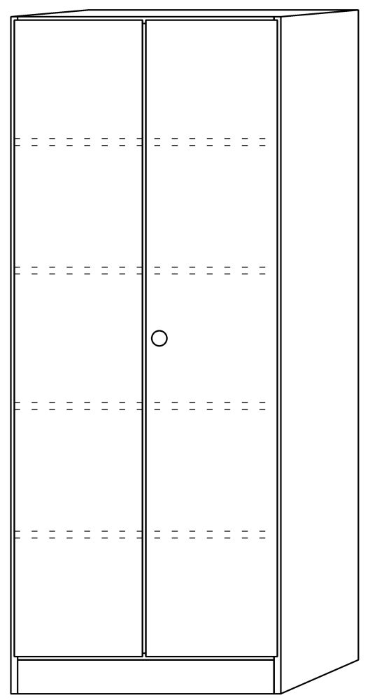Produktbild Hammerbacher Büroschrank Nussbaum 800x420x2004 mm 4 Böden