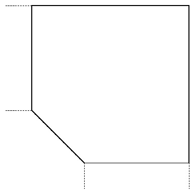 Produktbild Hammerbacher Trapezeckplatte 1200x1200 mm lichtgrau