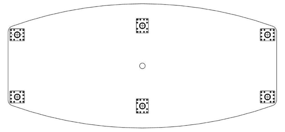 Produktbild Hammerbacher Konferenztisch H72-74 280x78/130 Zwetschge bild 3