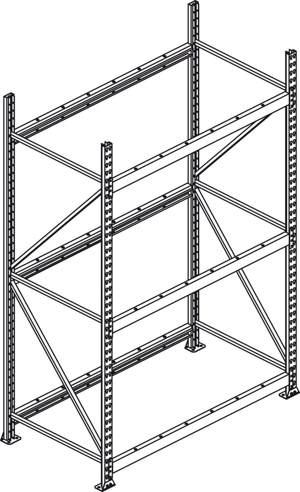 Produktbild Meta Weitspannregal verz. GF 2200x1050x2200 mm Spanp. bild 1