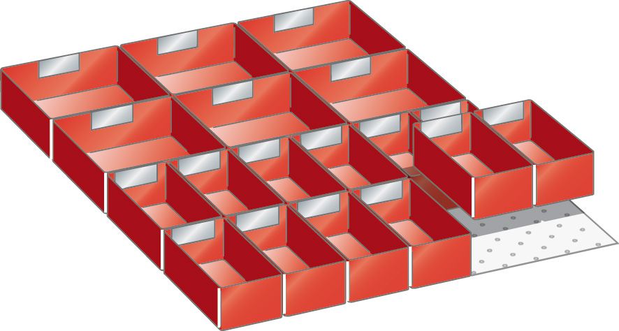 Produktbild LISTA Einsatzkästen FH 100 18 tlg.