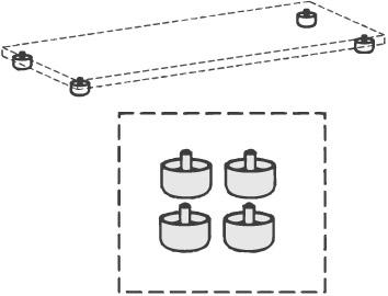 Produktbild Geramöbel Standfüße bis 1000mm N-10SF4-Z