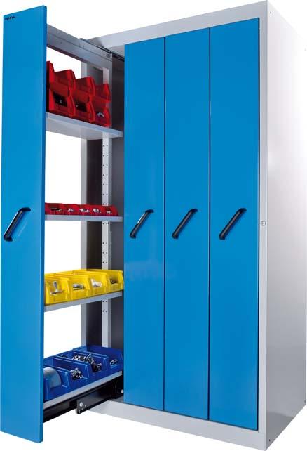 Produktbild LISTA Vertikalauszugschrank m. 4 Ausz.,RAL7035/5012 bild 3