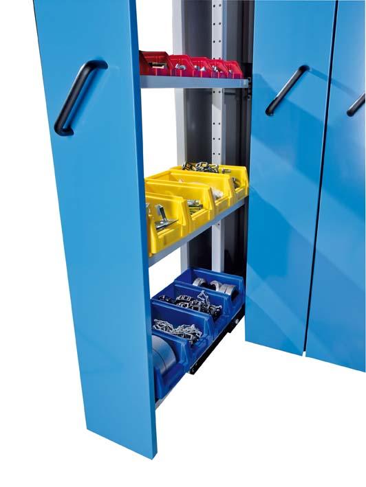 Produktbild LISTA Vertikalauszugschrank m. 4 Ausz.,RAL7035/5012 bild 4