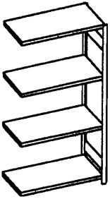 Produktbild Meta Steckregal CL V150 AF 2000x1000x400 mm vzk bild 5