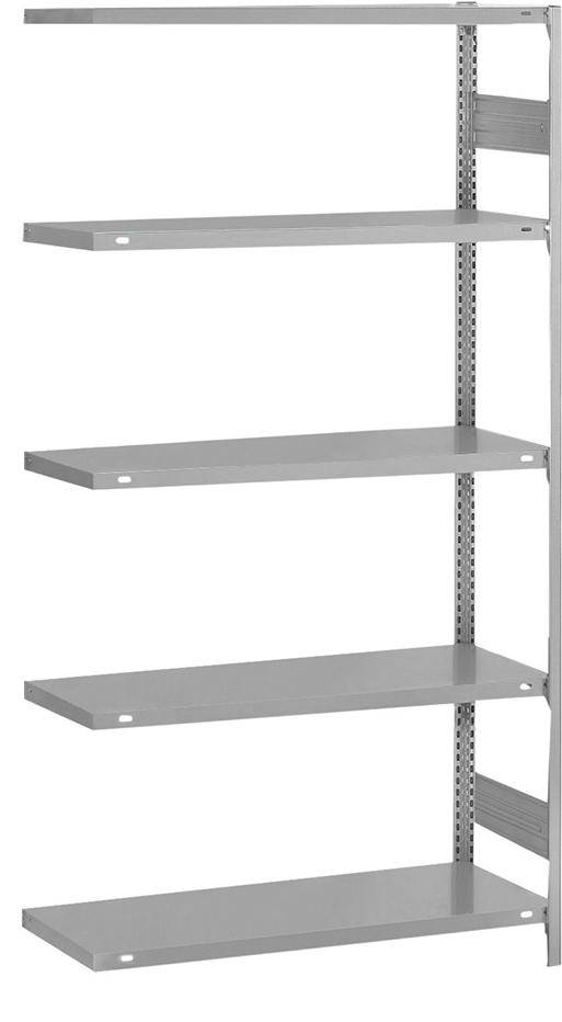 Produktbild Hofe Anbauregal Edelstahl mit 5 Böden 2000 x 600 x 1000 mm