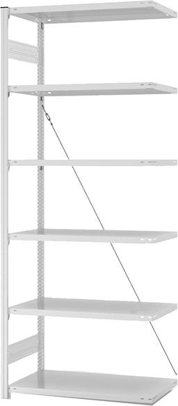 Produktbild Hofe Steckregal Anbauregal 2500x500x1000 mm 6 Boden hellgrau