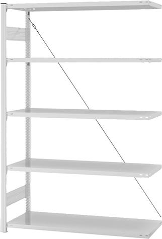 Produktbild Hofe Steckregal Anbauregal 2000x500x1300 mm 5 Boden hellgrau