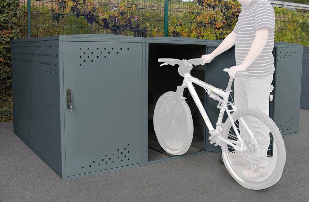 Produktbild Wsm Anbausatz Bike Box 1 Garage mit Seitenwand RAL7016