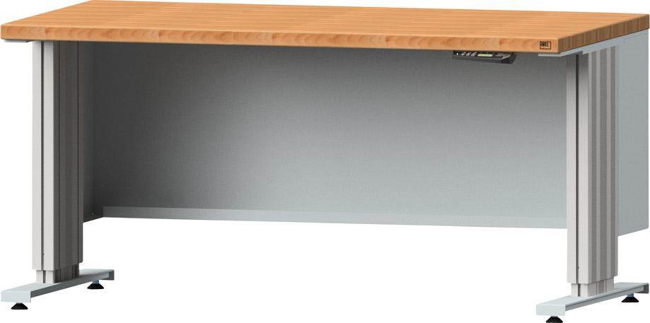 Produktbild Anke Werkbänke Arbeitstisch LIFT 1500mm Buch Massivplatte 1500x800x740 bis1140mm