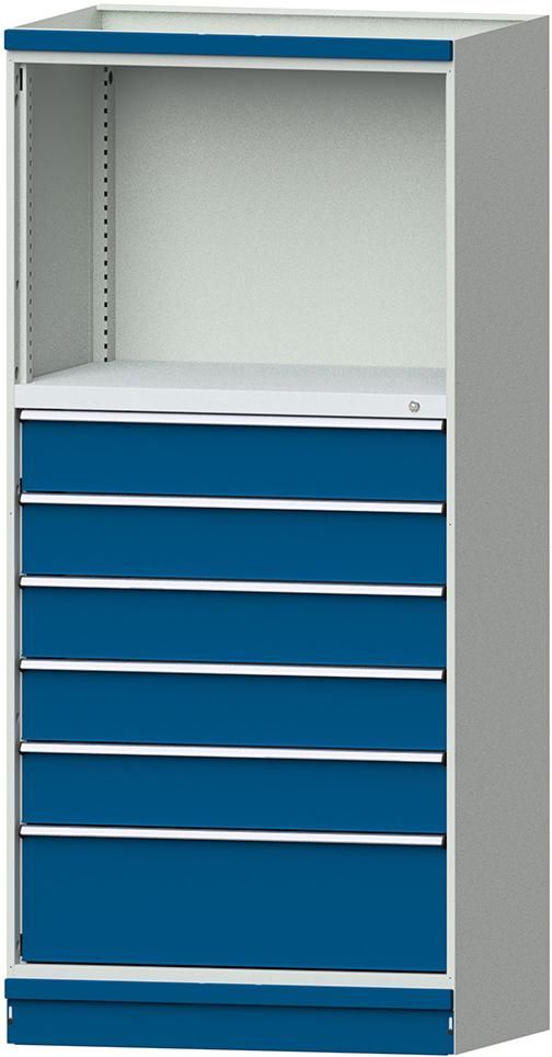 Produktbild Anke Modulschrank Modell 4003 865 x 720 x 2200 mm 6 Schubladen lichtblau