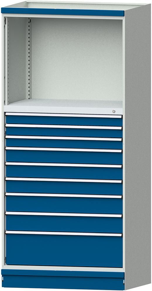 Produktbild Anke Modulschrank Modell 4006 865 x 720 x 2200 mm 9 Schubladen lichtblau
