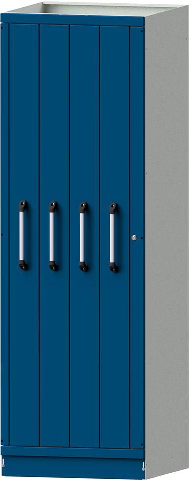 Produktbild Anke Vertikalauszugschrank 720 x 2200 mm RAL 7035 5012 mit 4 Vertikalwannen