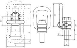 Produktbild FS Hebetechnik Anschlagwirbel GK 10 mit Spannbügel Tragfähigkeit 1000 kg bild 2