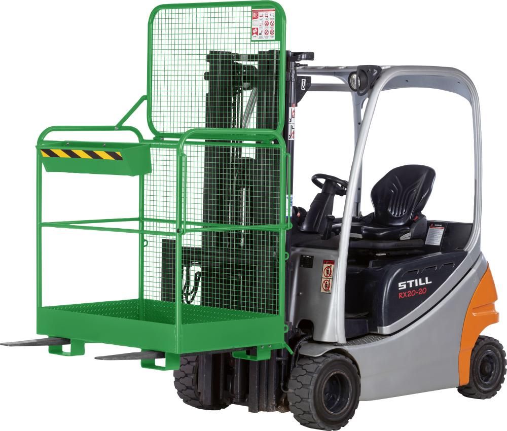 Produktbild RR Arbeitskorb Typ RAK Eco 1200 x 800 x 1900 mm Traglast 300 kg RAL 6018 bild 2