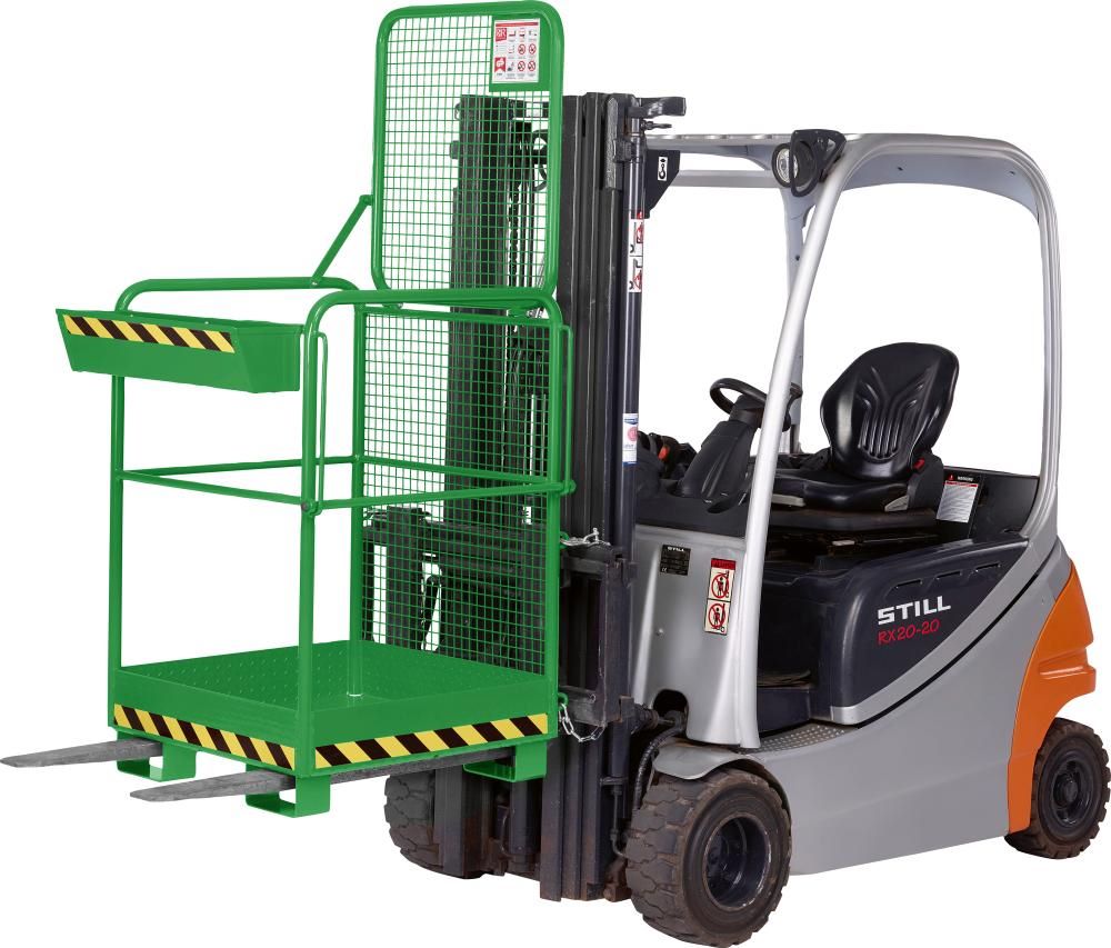 Produktbild RR Arbeitskorb Typ RAK One 800 x 800 x 1900 mm Last 240 kg grün bild 2