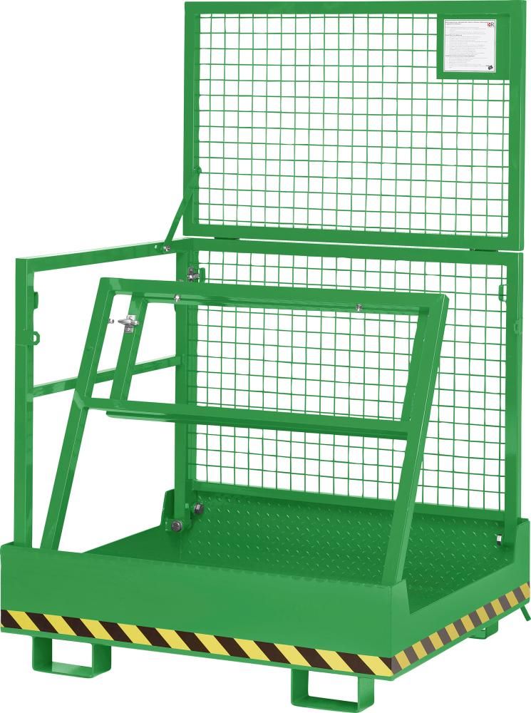 Produktbild RR Arbeitskorb Typ RAK Compakt 1200 x 1080 x 1910 mm Last 300 kg gelbgrün