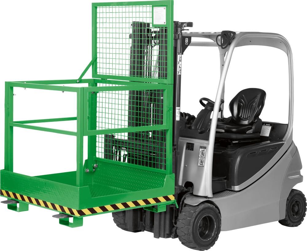 Produktbild RR Arbeitskorb Typ RAK Compakt 1200 x 1080 x 1910 mm Last 300 kg gelbgrün bild 2