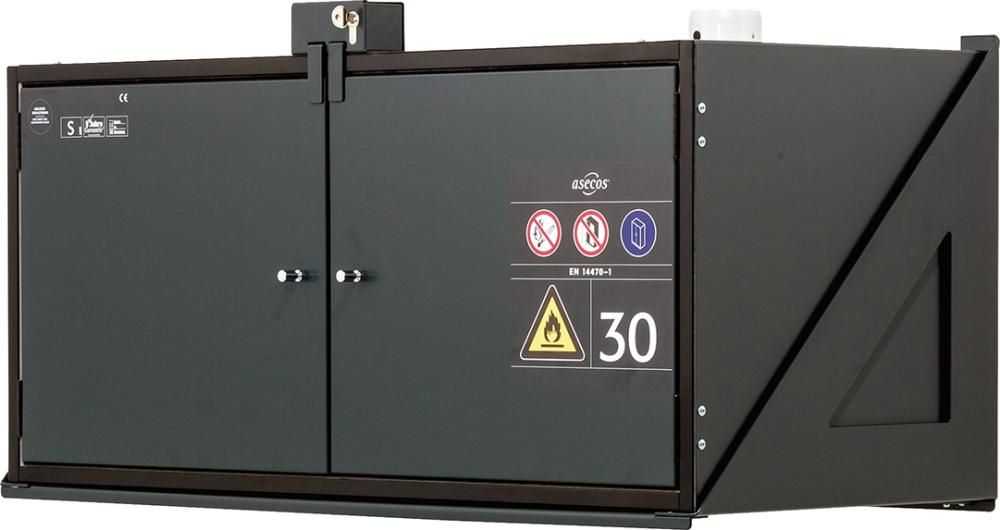 Produktbild Asecos Sicherheitsschrank Typ 30 zur Wandmontage mit Schloss RAL 7016 bild 2