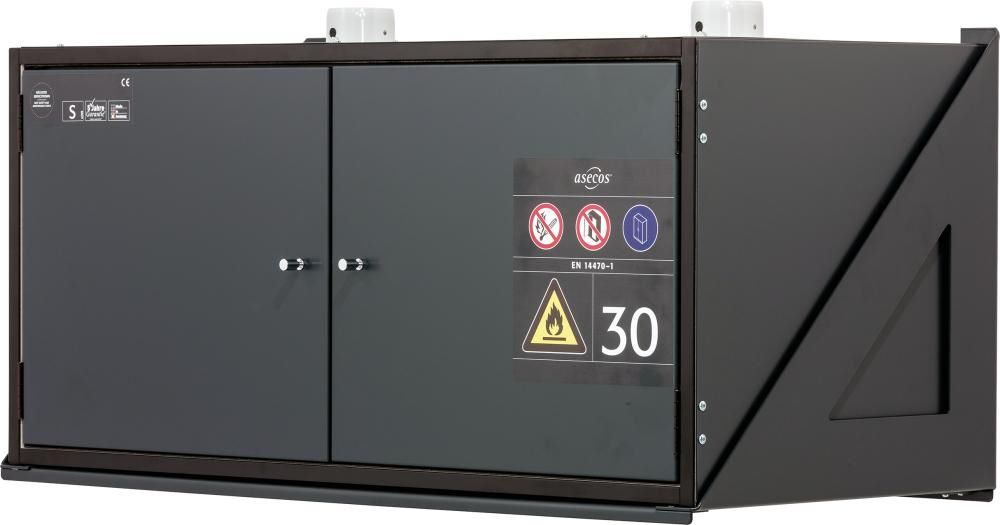 Produktbild Asecos Sicherheitsschrank Typ 30 zur Wandmontage ohne Schloss RAL 7016 bild 2