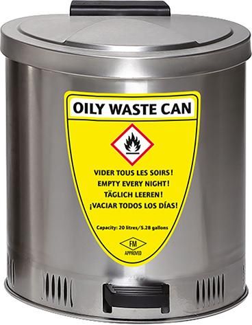 Produktbild Asecos Putztuch und Sammelbehälter Edelstahl 20 Liter