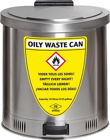 Produktbild Asecos Putztuch und Sammelbehälter Edelstahl 35 Liter