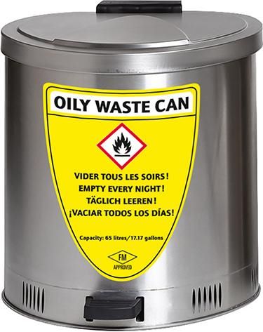 Produktbild Asecos Putztuch und Sammelbehälter Edelstahl 65 Liter