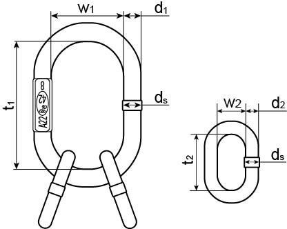 Produktbild FS Hebetechnik Aufhängering GK 8 4 strängige Ketten Tragfähigkeit 6700 kg bild 2