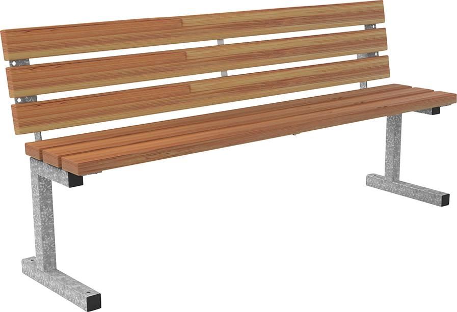 Produktbild Parkbank SEVILLA Bambus Sitzbreite 1770 mm mobil mit Rückenlehne