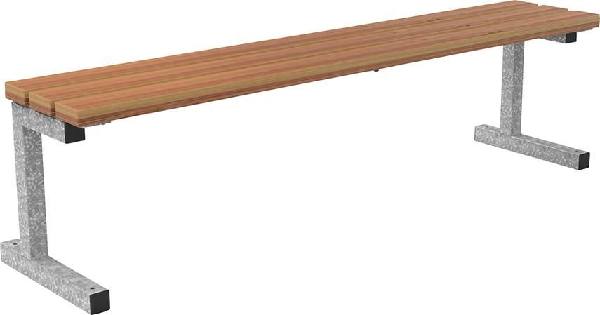 Produktbild Parkbank SEVILLA Bambus ohne Rückenlehne mobil Sitzbreite 1770 mm