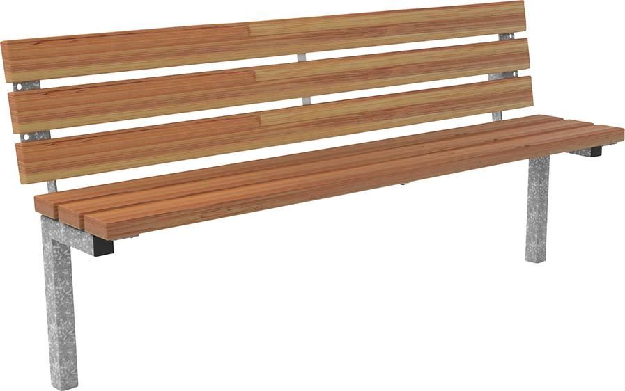 Produktbild Parkbank SEVILLA Bambus Sitz Breite 1770 mm mit Rückenlehne