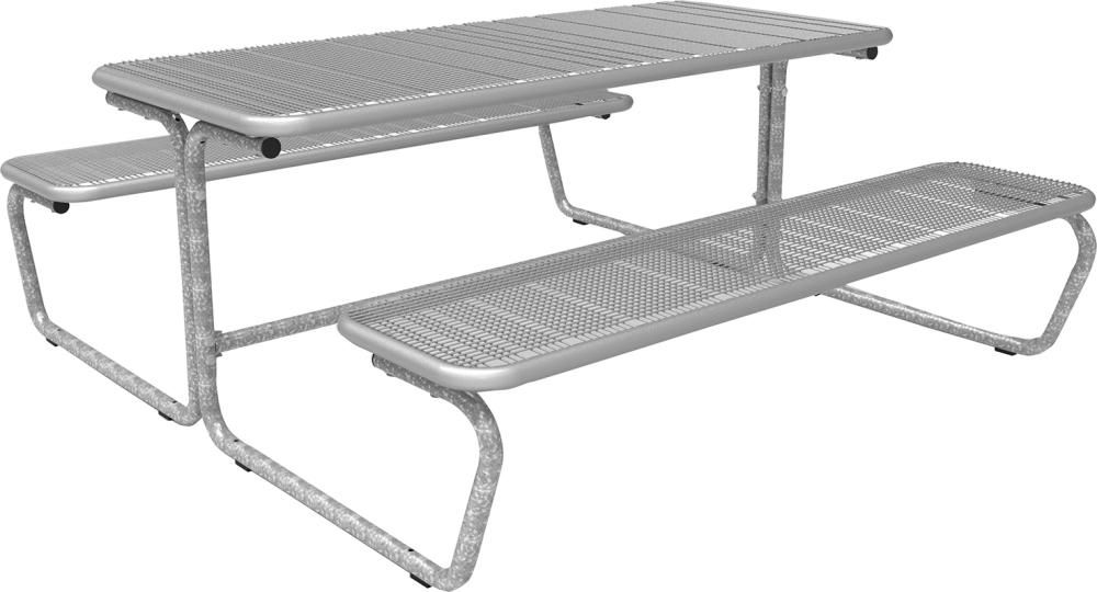 Produktbild Bank Tisch PALMA Drahtgitter Drahtgitter Nutzbreite 1770 mm RAL 9006